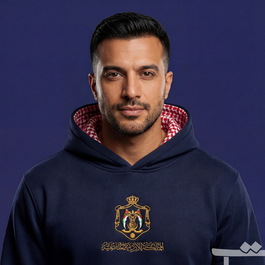 هودي المملكة (تطريز ذهبي وشماغ)