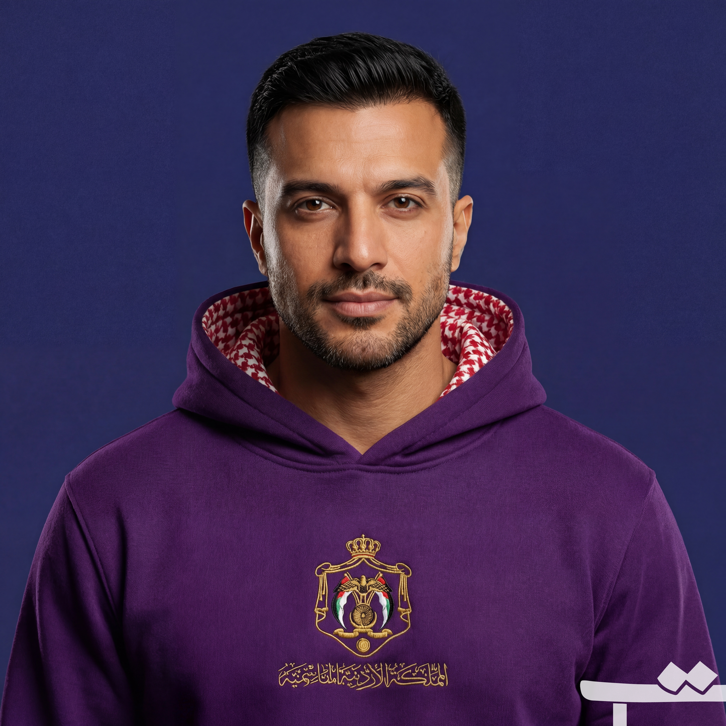هودي المملكة (تطريز ذهبي وشماغ)
